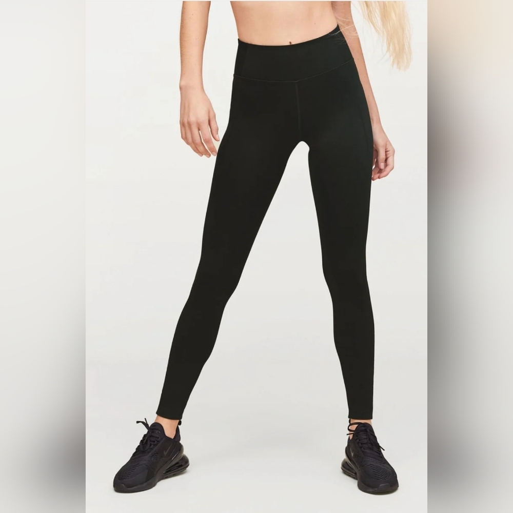 The Girlfriend Collective Womens Black Compressive Mid-Rise Legging Size XL